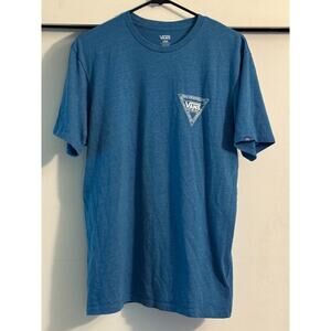 Vans Off The Wall - Men's Shirt - Triangle logo front & back, Blue, Size L